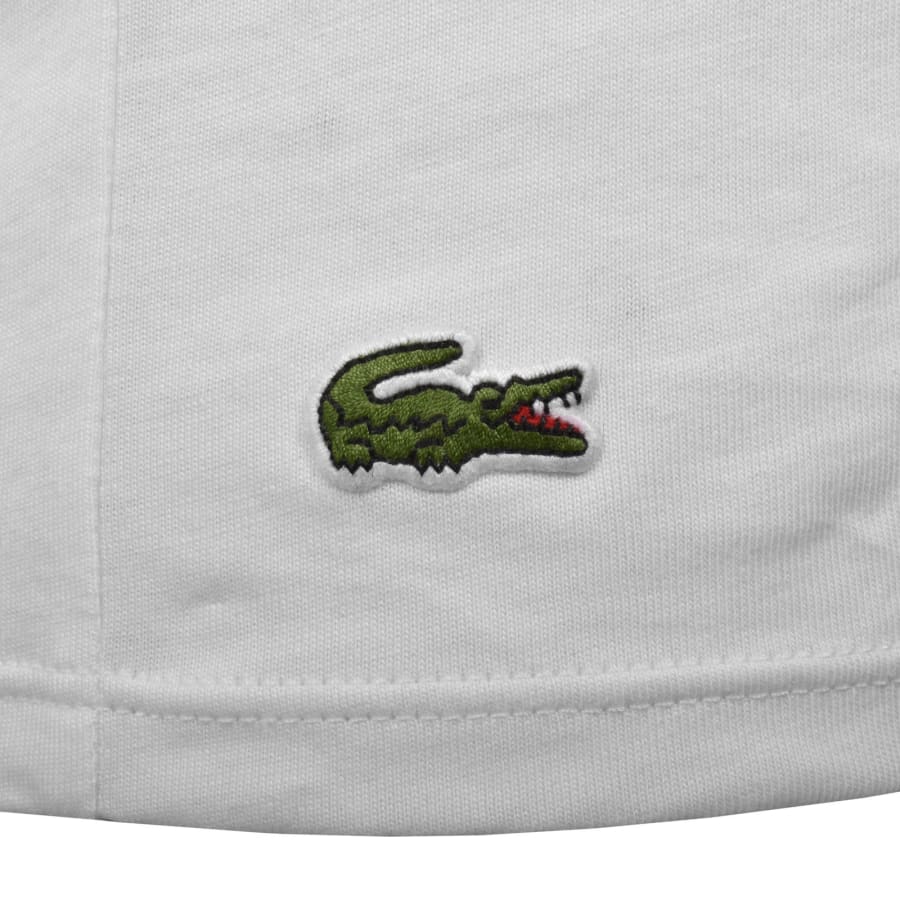LACOSTE 刺繍ロゴ ホワイトTシャツ US M Lacoste Logo Men's T-Shirt White TH2827-00-001 | FOOTDISTRICT